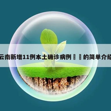 云南新增11例本土确诊病例㊙️的简单介绍